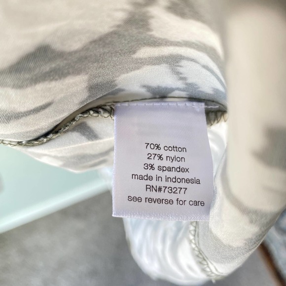 Elizabeth and James Green + White animal print long sleeve shirt dress, Size XL - Picture 11 of 12